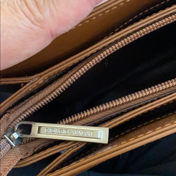 Giorgio Armani shoulder bag Brown genuine leather - Picture 8 of 8
